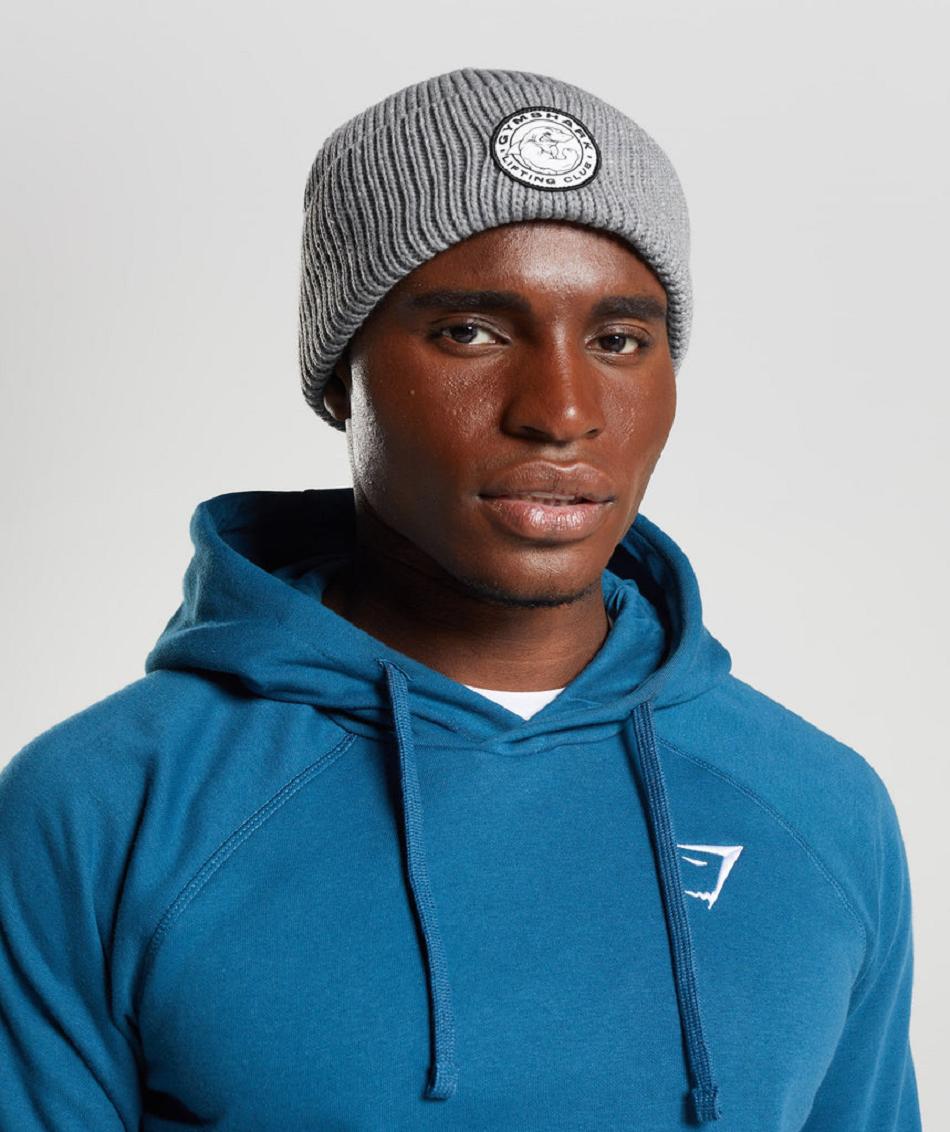 Czapki Akcesoria Gymshark Legacy Deep Cuff Beanie Głęboka Szare | PL 4221VRW